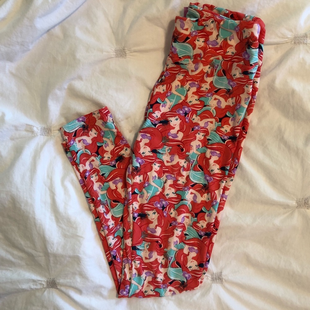 LuLaRoe Disney Little Mermaid Ariel Leggings OS